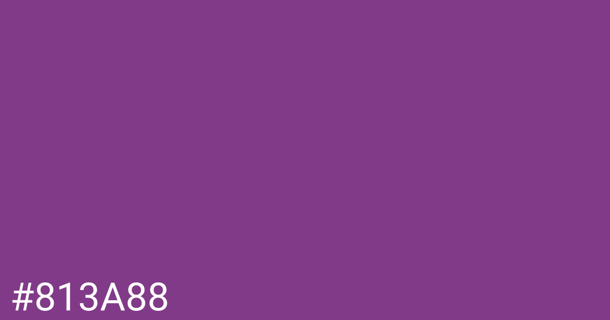 Hex color #813a88 graphic