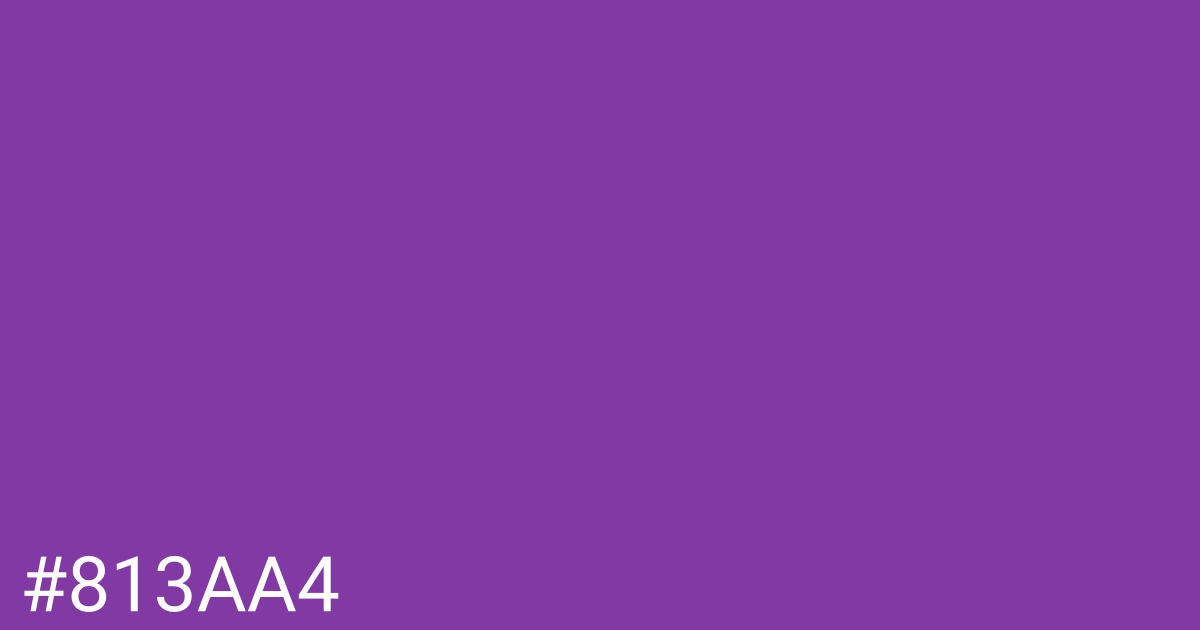 Hex color #813aa4 graphic