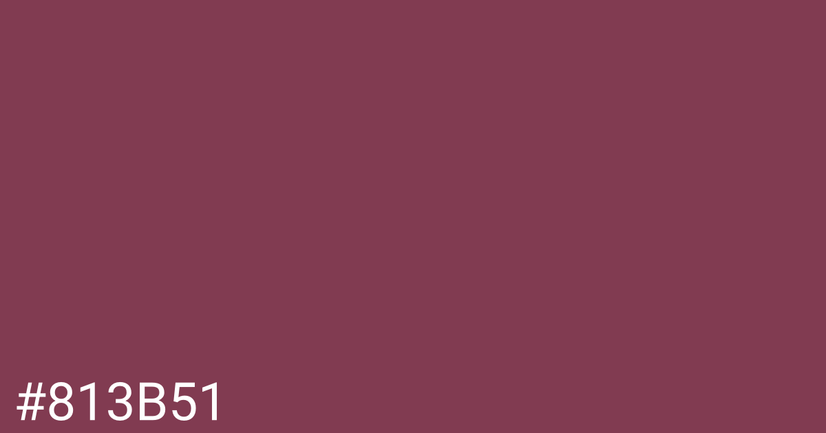 Hex color #813b51 graphic