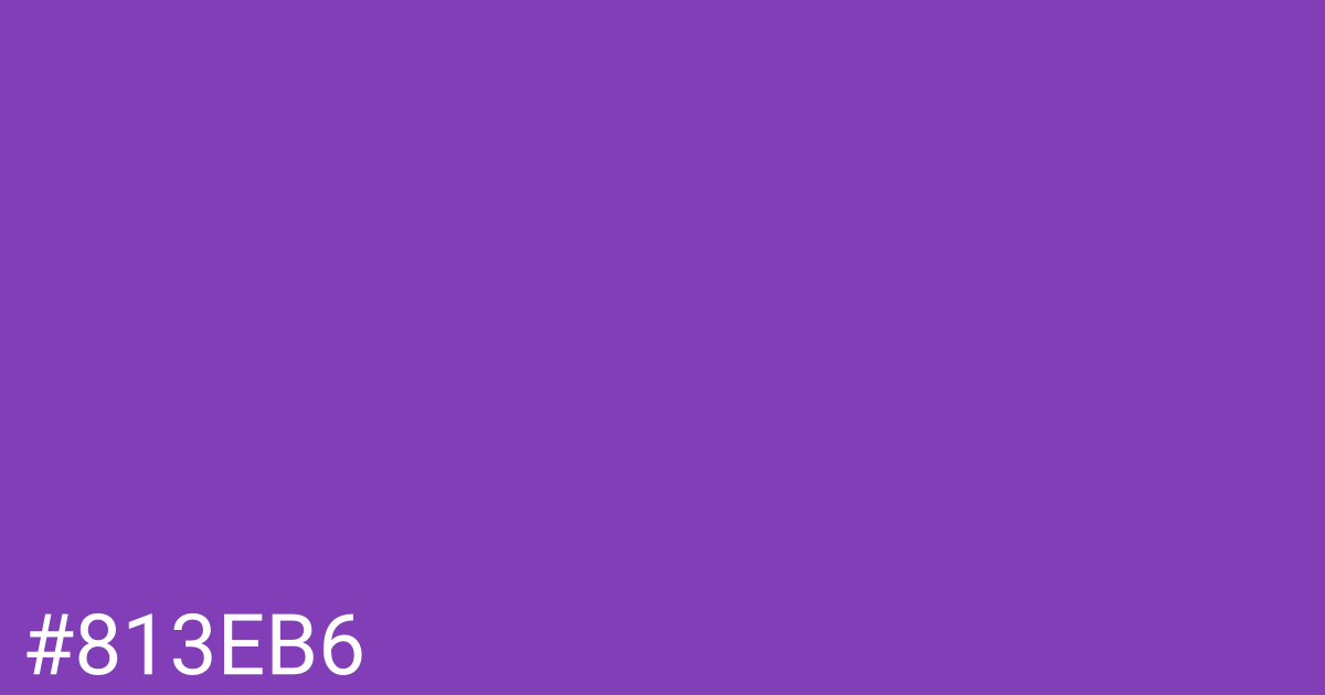 Hex color #813eb6 graphic