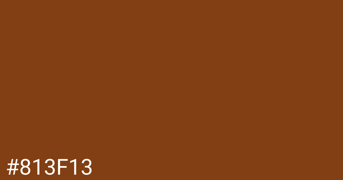 Hex color #813f13 graphic