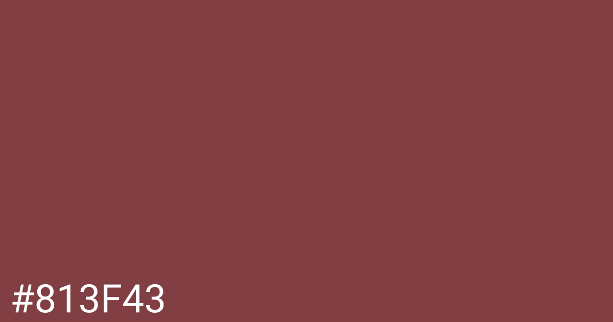 Hex color #813f43 graphic