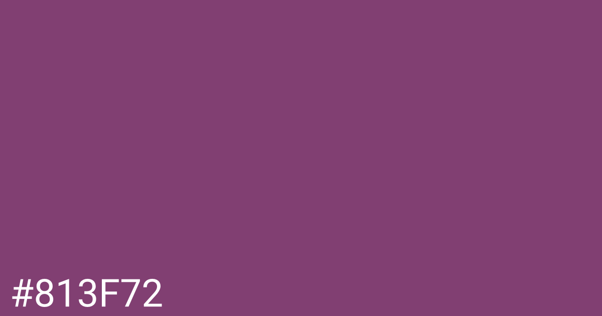 Hex color #813f72 graphic