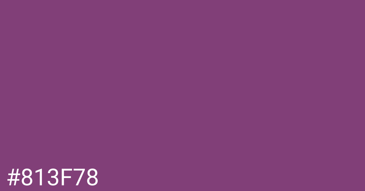 Hex color #813f78 graphic