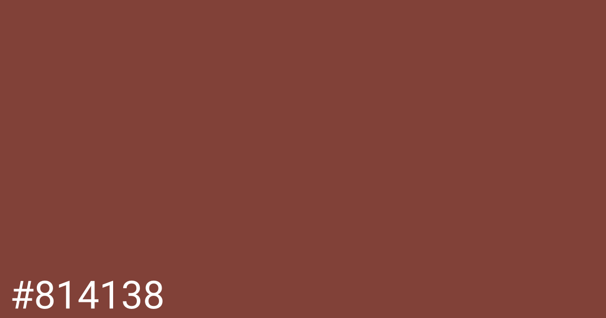 Hex color #814138 graphic