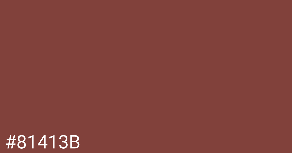 Hex color #81413b graphic