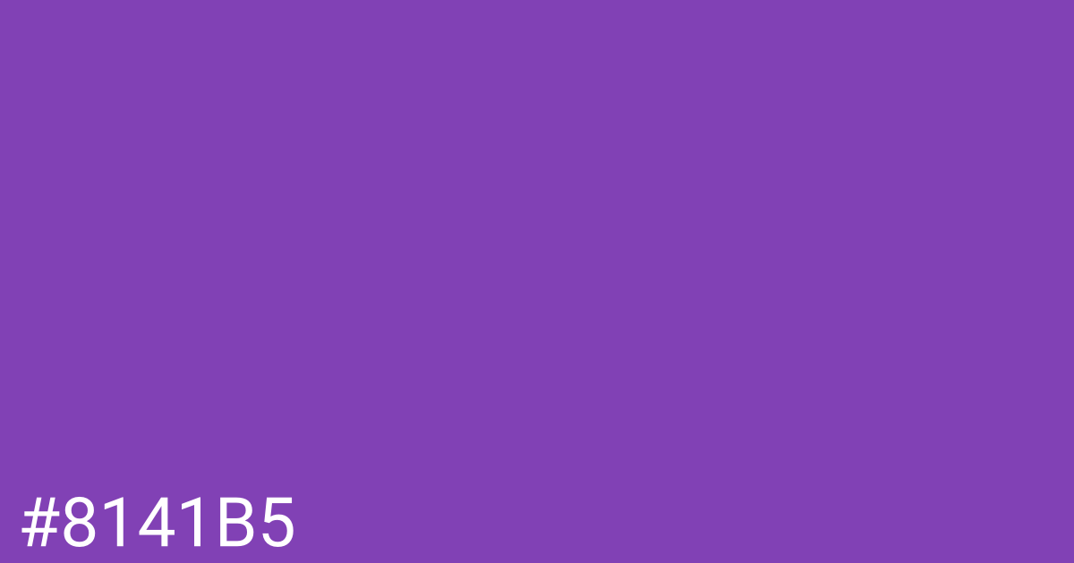 Hex color #8141b5 graphic