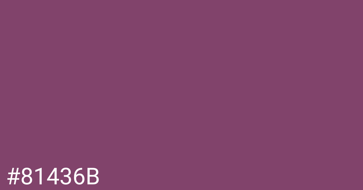 Hex color #81436b graphic