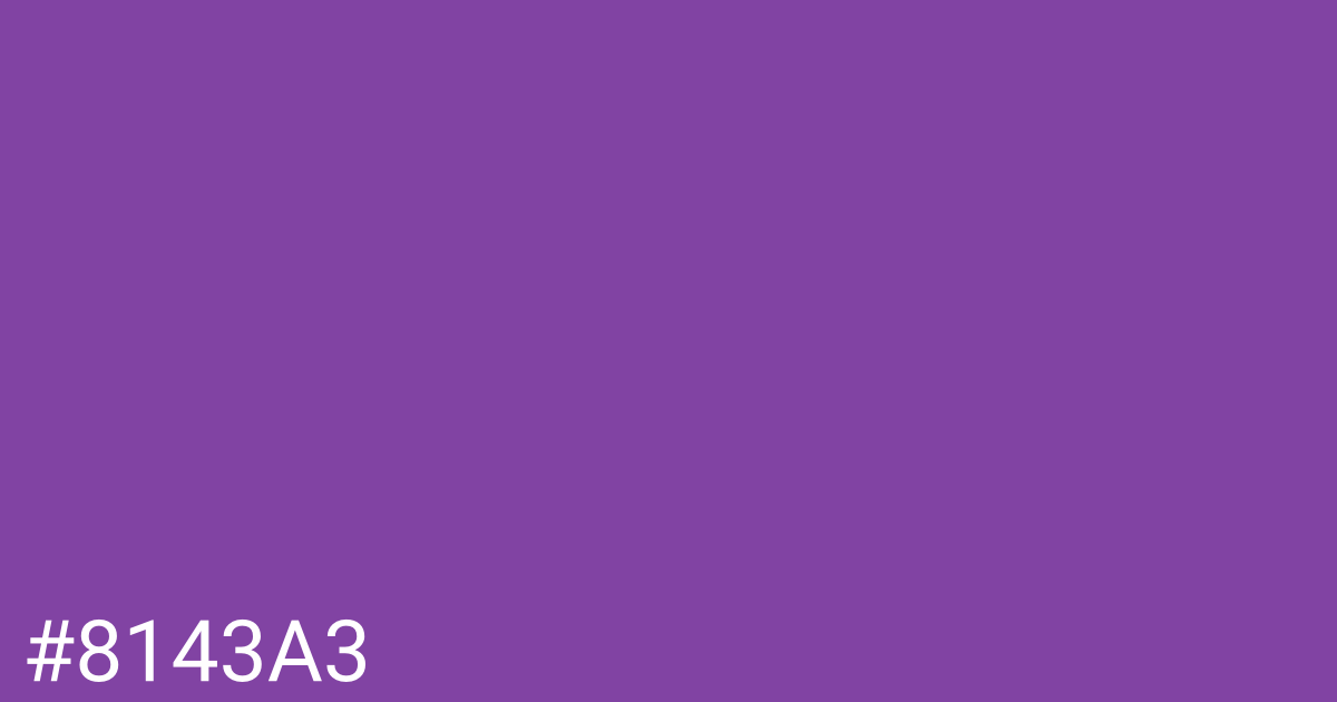 Hex color #8143a3 graphic