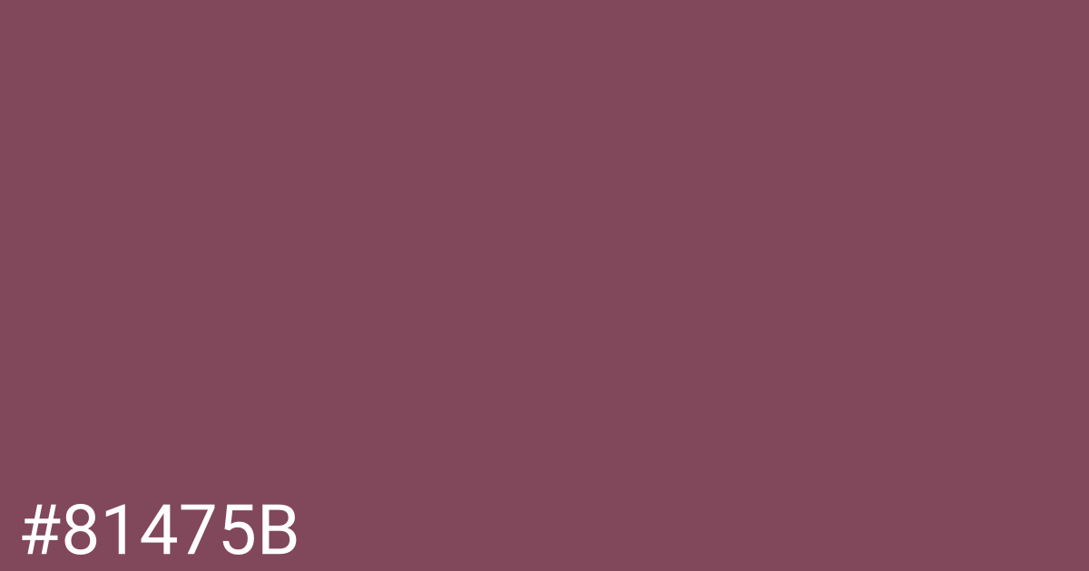 Hex color #81475b graphic