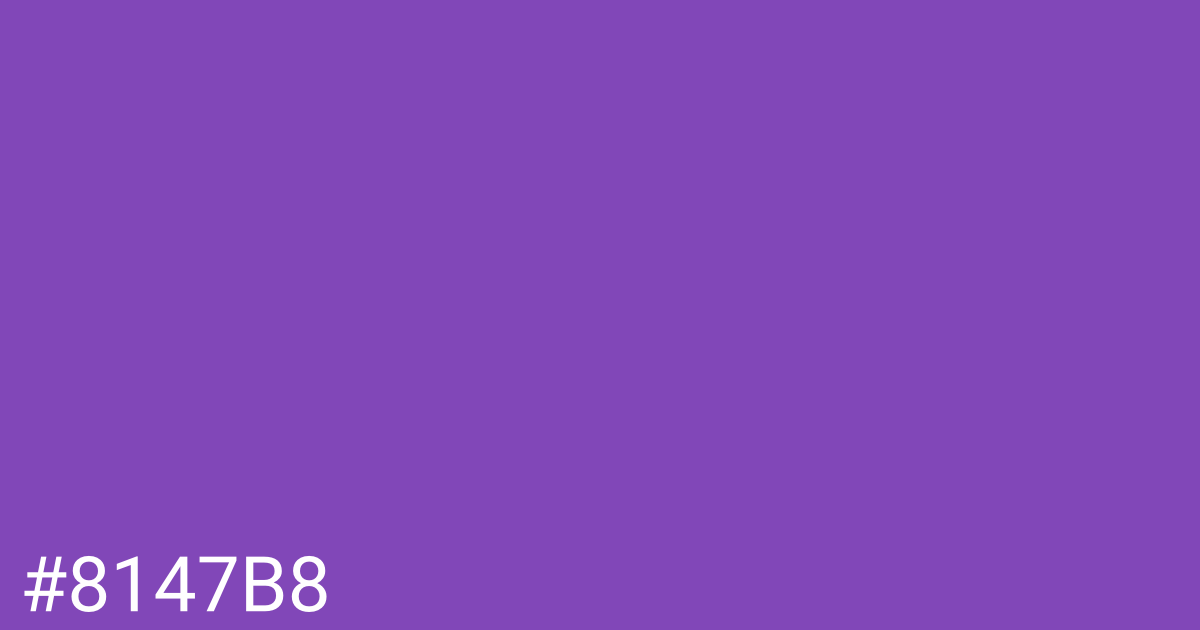 Hex color #8147b8 graphic