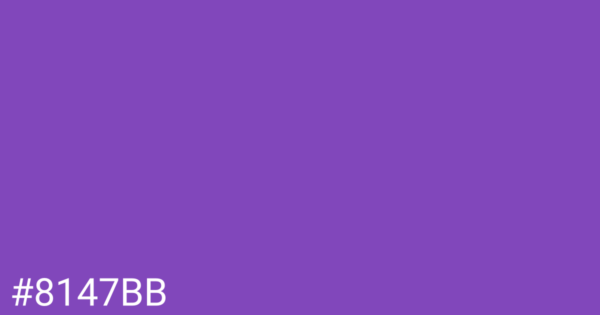 Hex color #8147bb graphic