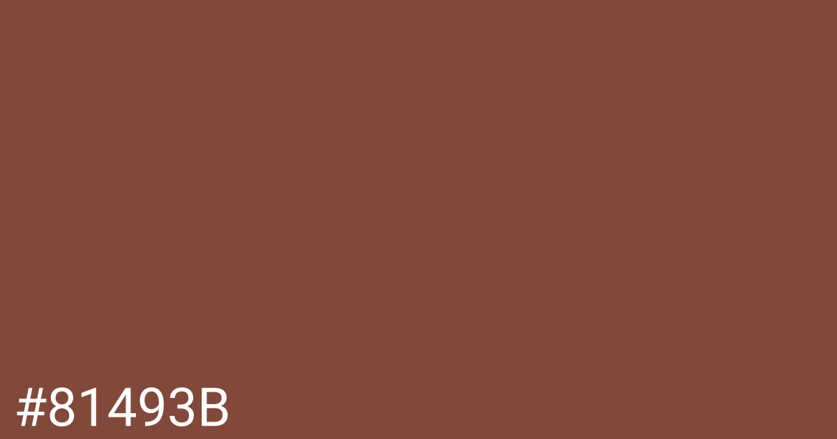 Hex color #81493b graphic