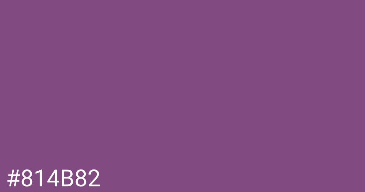 Hex color #814b82 graphic