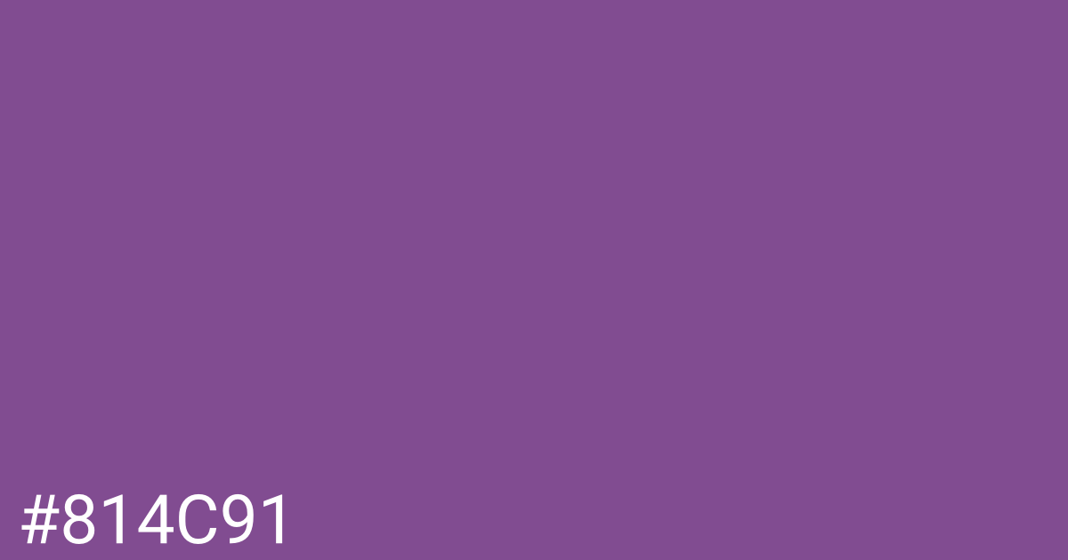 Hex color #814c91 graphic