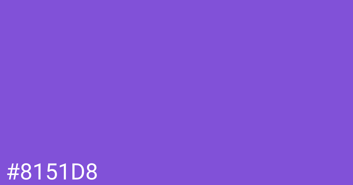 Hex color #8151d8 graphic