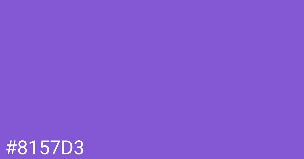 Hex color #8157d3 graphic