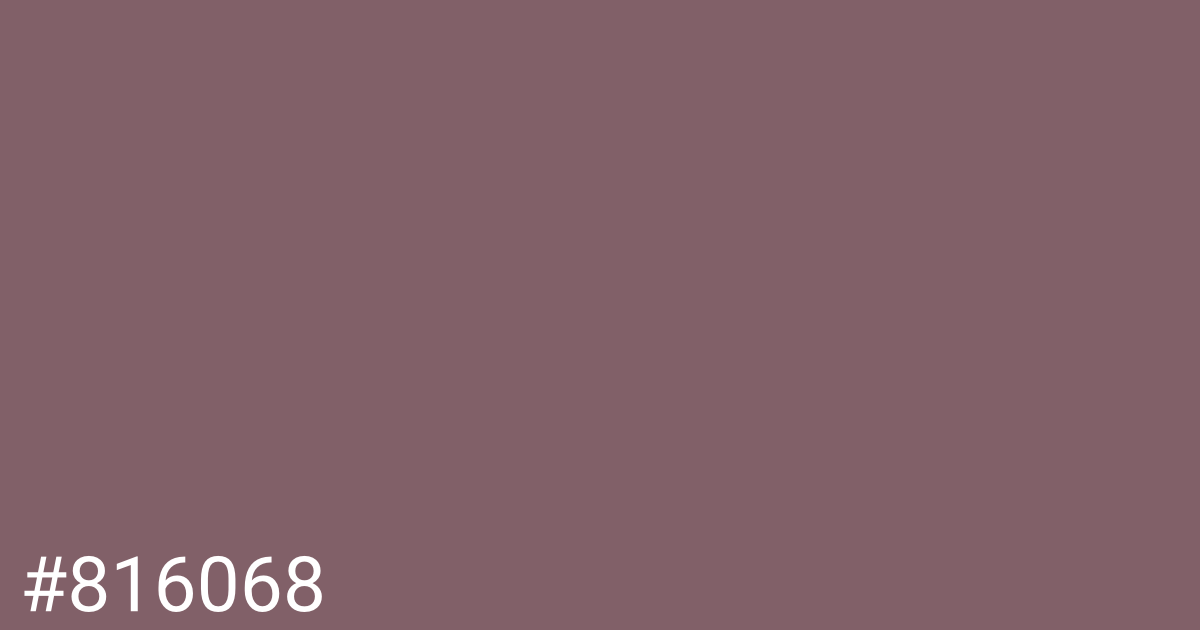 Hex color #816068 graphic