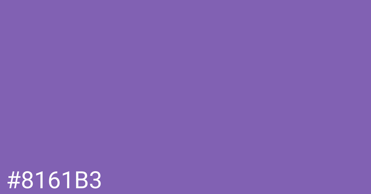 Hex color #8161b3 graphic