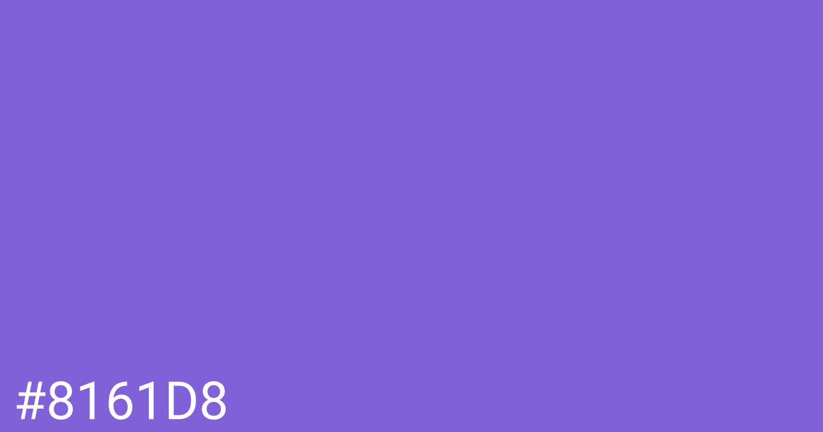 Hex color #8161d8 graphic