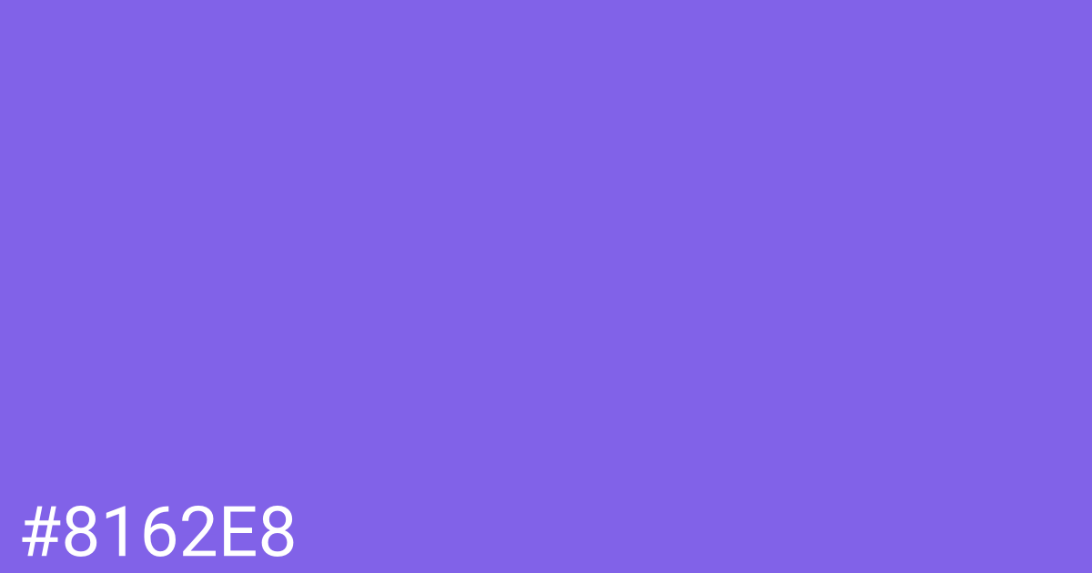Hex color #8162e8 graphic