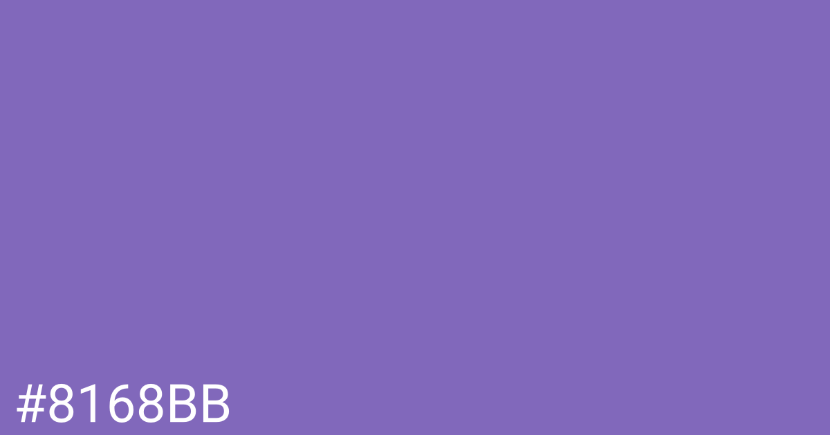 Hex color #8168bb graphic