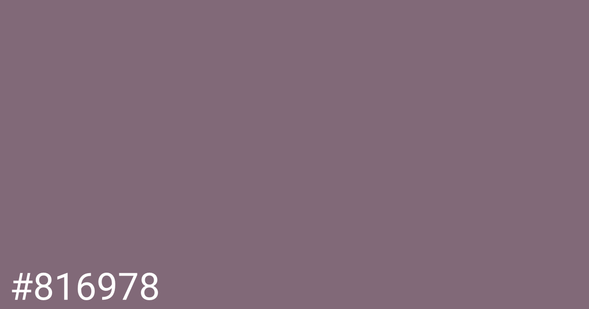 Hex color #816978 graphic