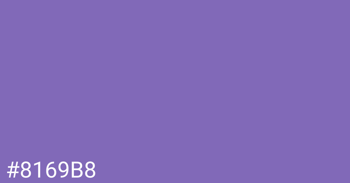 Hex color #8169b8 graphic