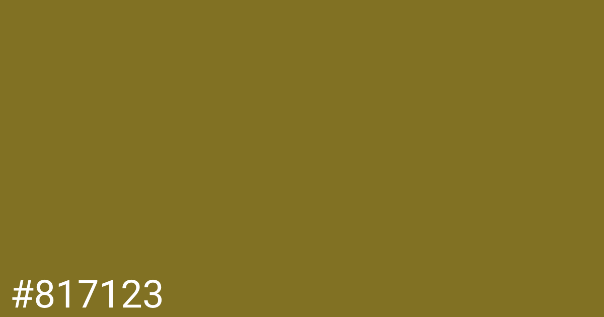 Hex color #817123 graphic