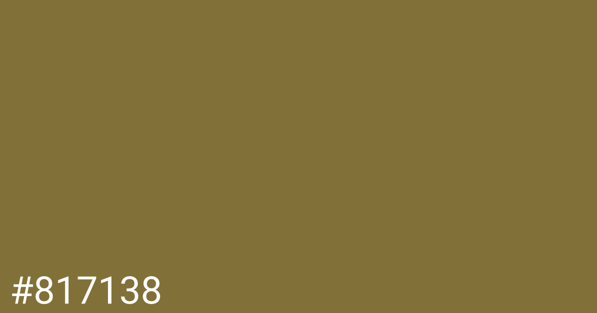 Hex color #817138 graphic