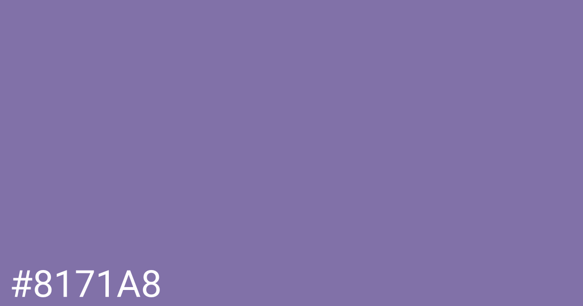 Hex color #8171a8 graphic