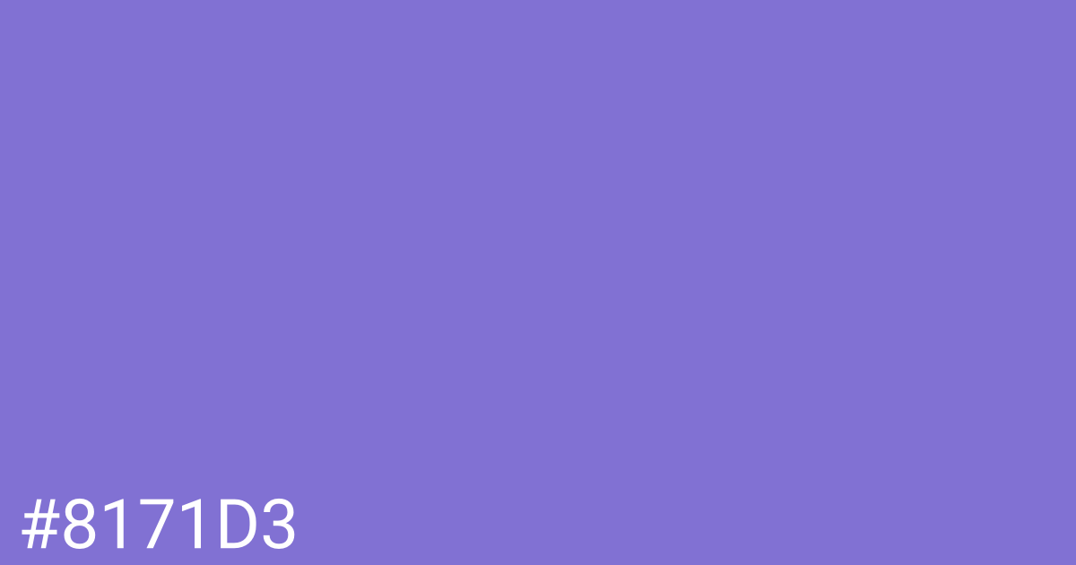 Hex color #8171d3 graphic