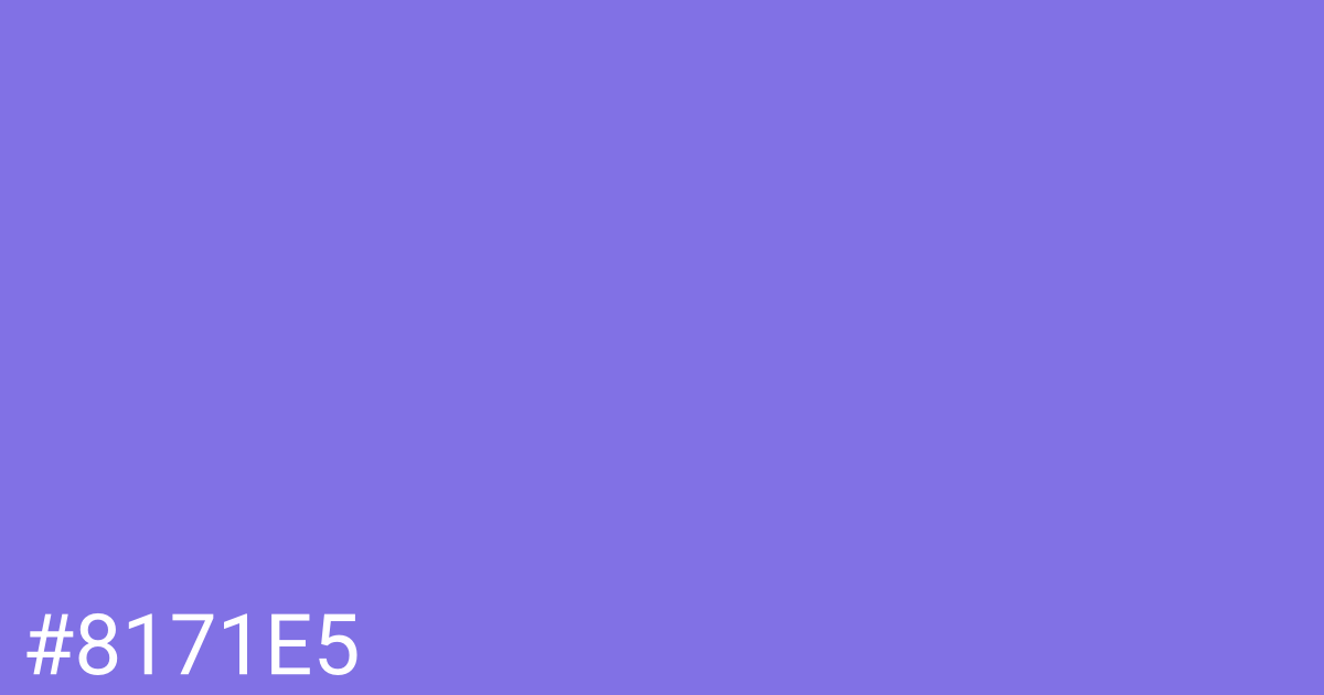 Hex color #8171e5 graphic