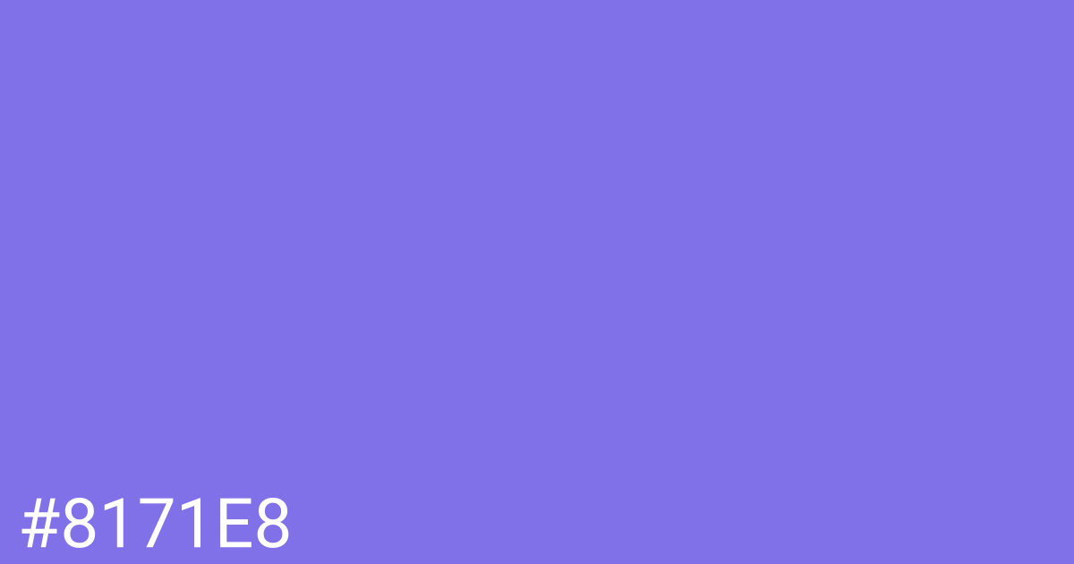 Hex color #8171e8 graphic