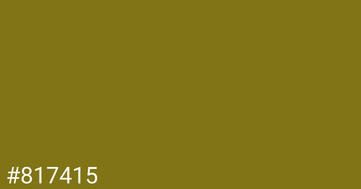 Hex color #817415 graphic