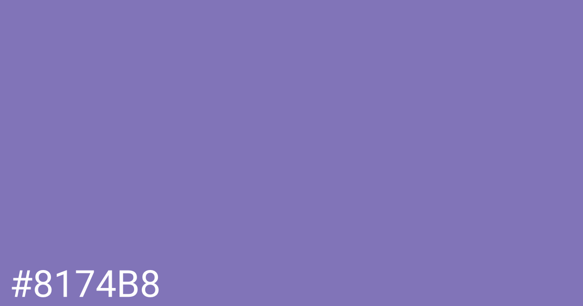 Hex color #8174b8 graphic