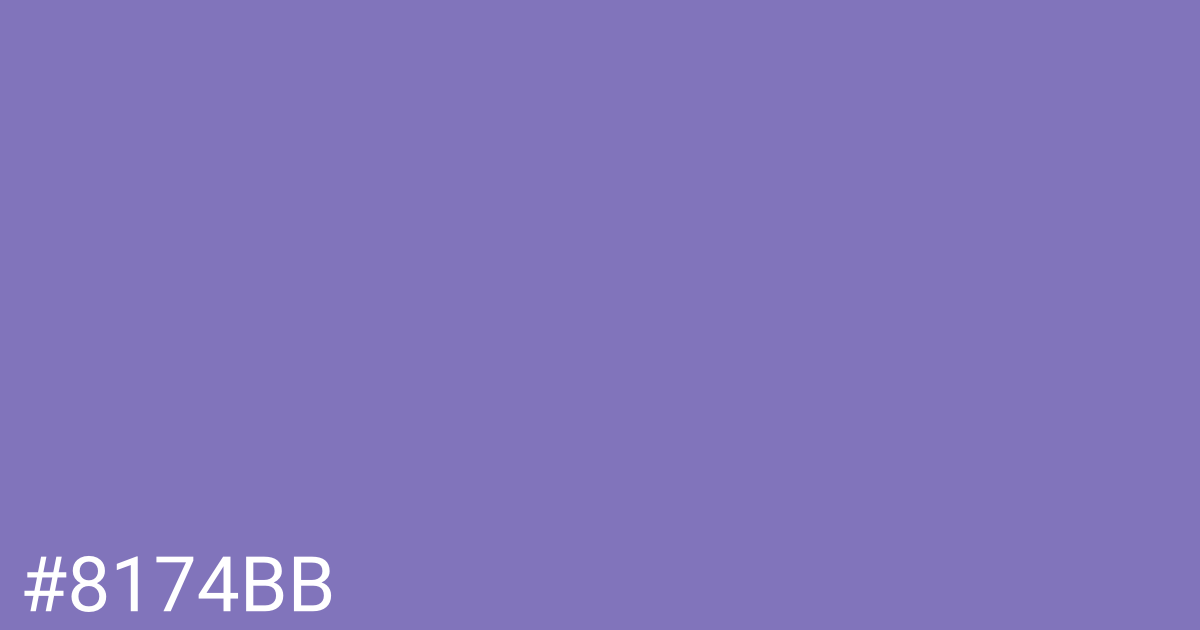 Hex color #8174bb graphic