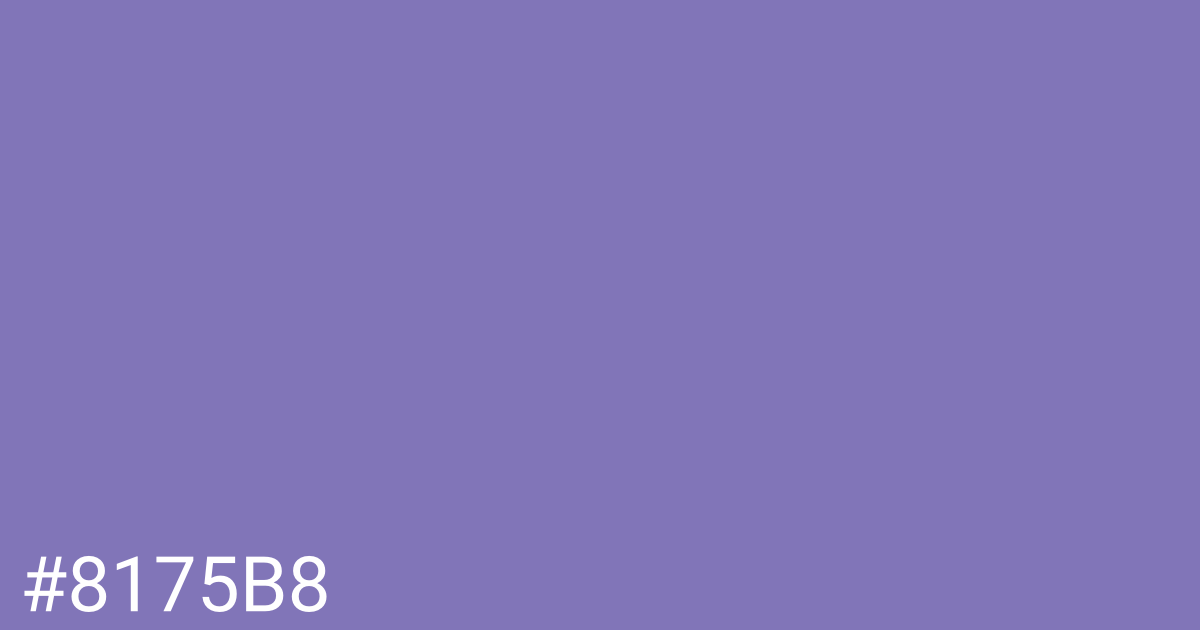 Hex color #8175b8 graphic