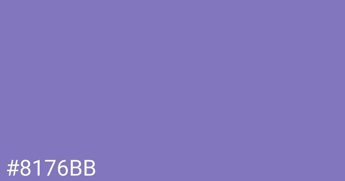 Hex color #8176bb graphic