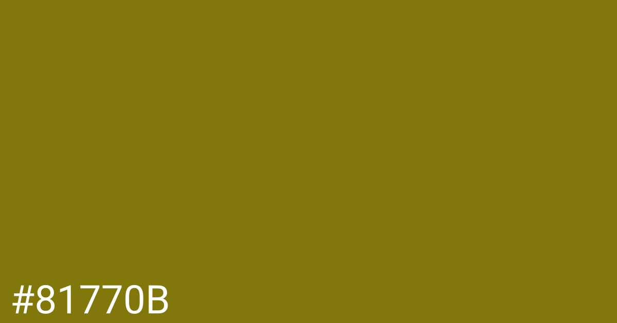 Hex color #81770b graphic