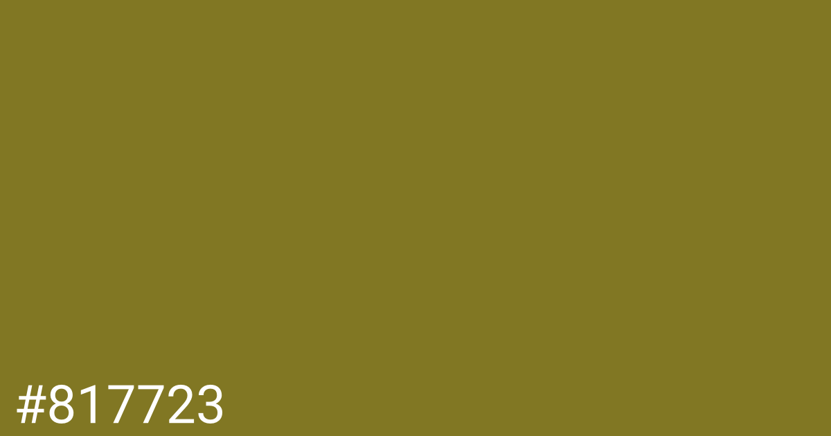 Hex color #817723 graphic