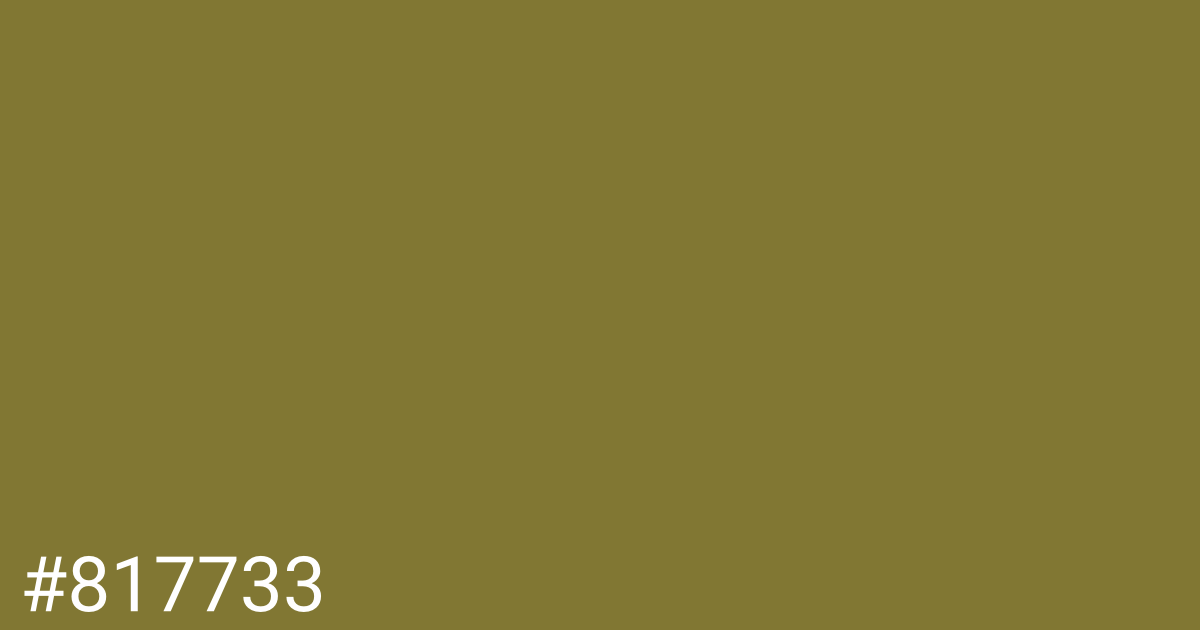 Hex color #817733 graphic