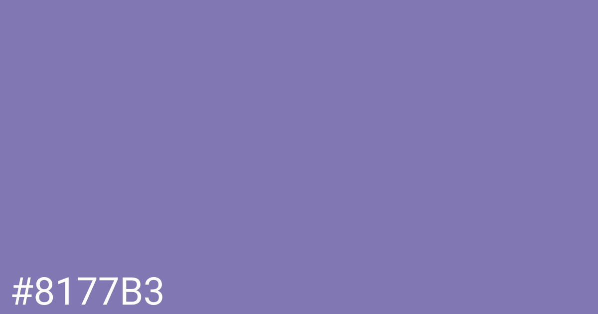 Hex color #8177b3 graphic