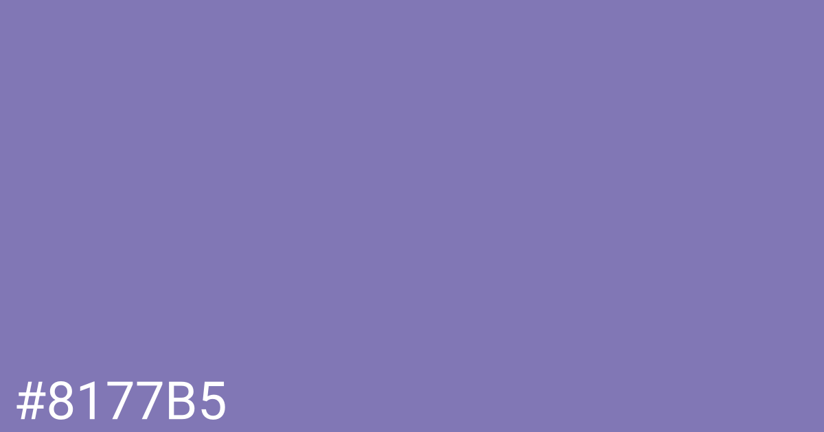 Hex color #8177b5 graphic