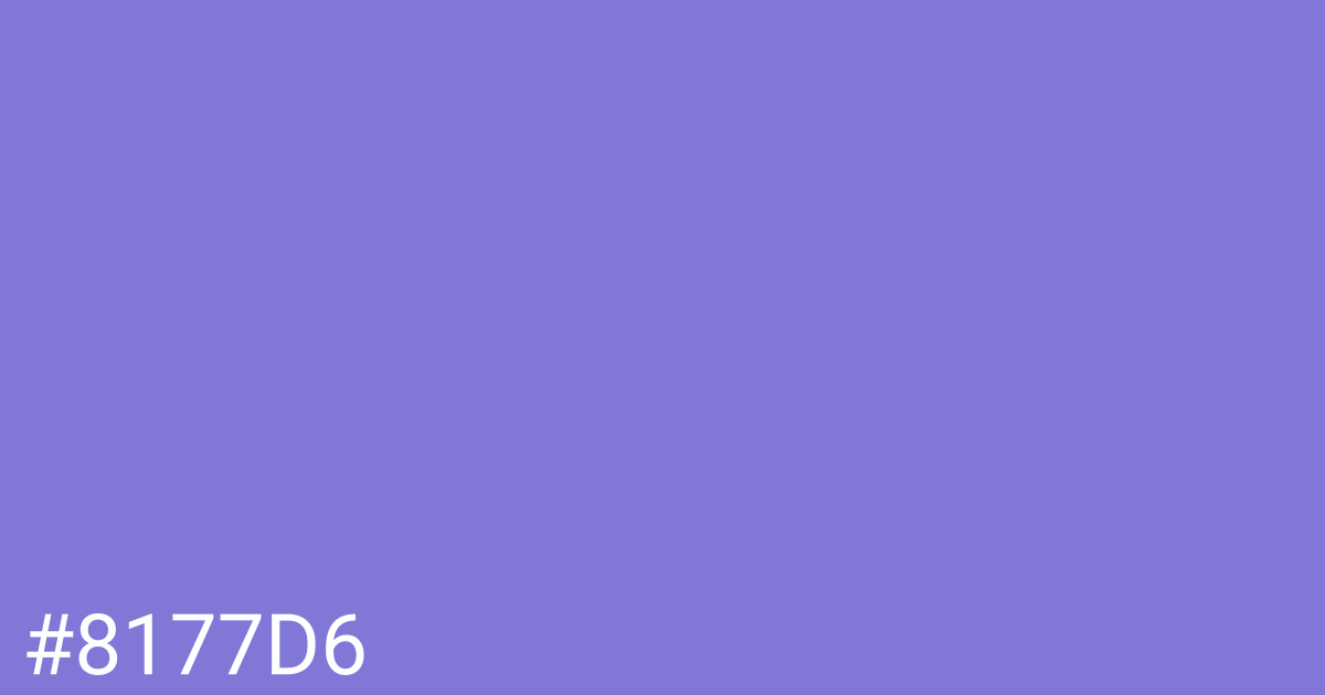 Hex color #8177d6 graphic