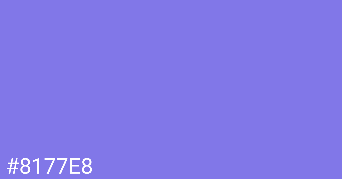 Hex color #8177e8 graphic