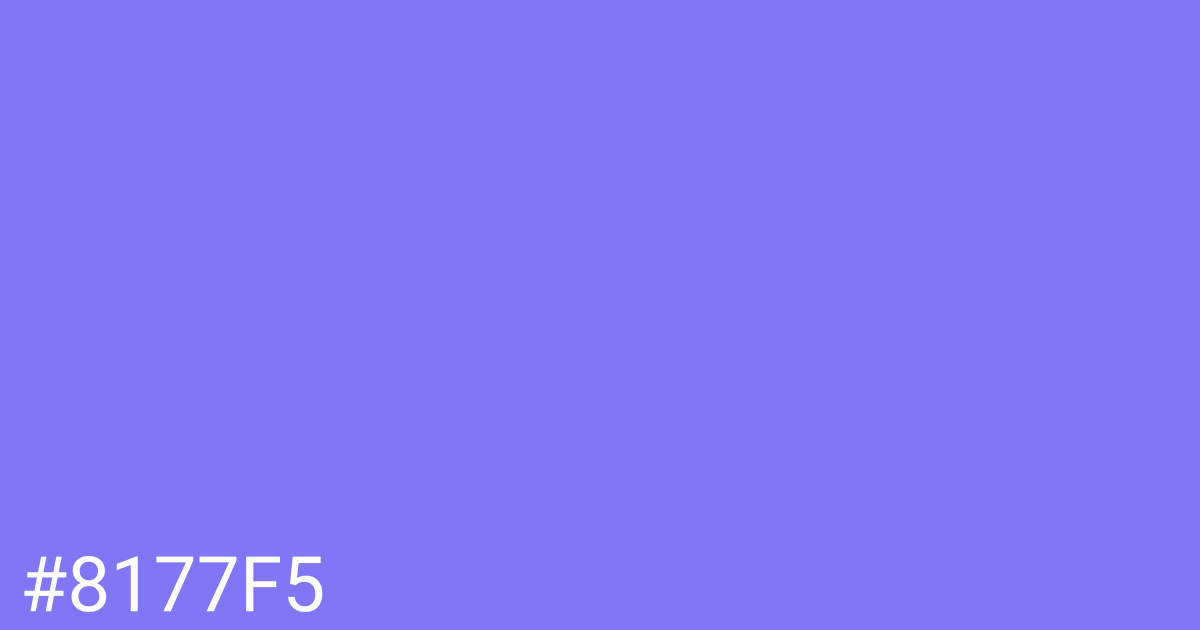 Hex color #8177f5 graphic