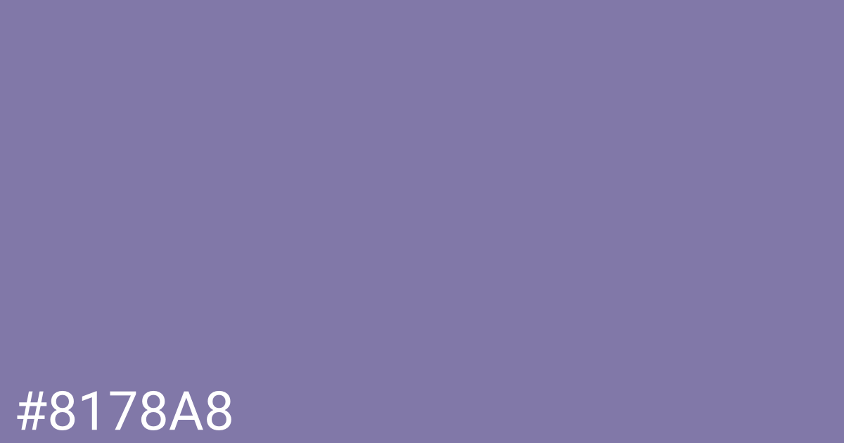 Hex color #8178a8 graphic