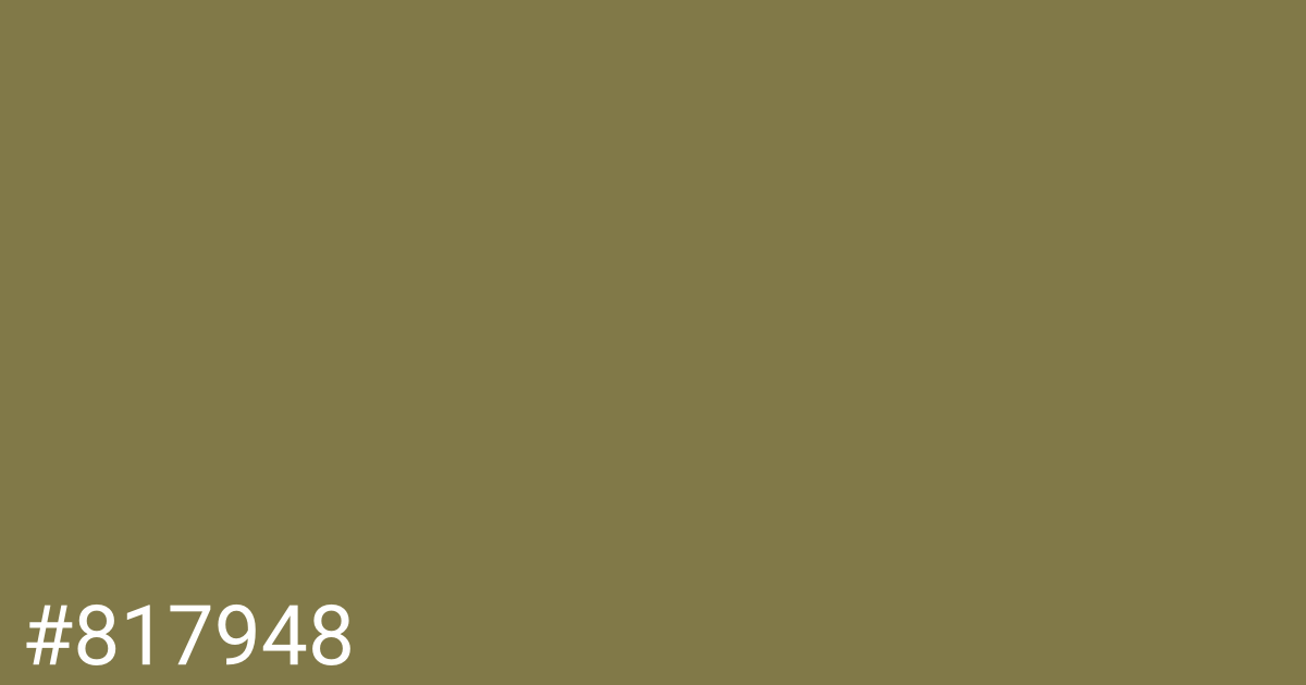 Hex color #817948 graphic