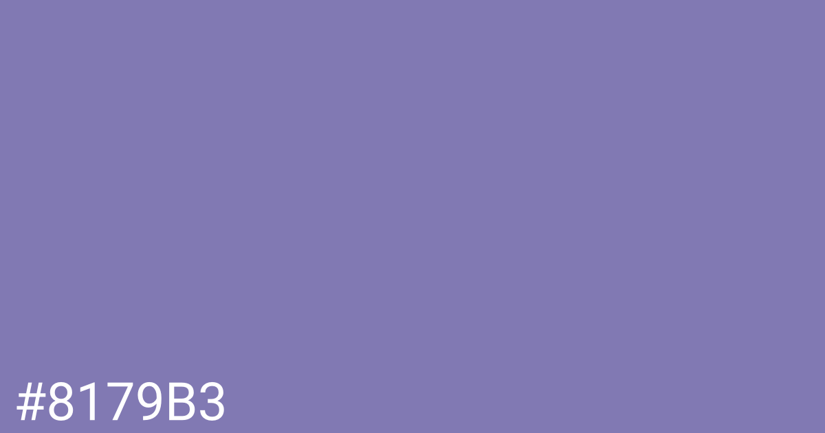 Hex color #8179b3 graphic